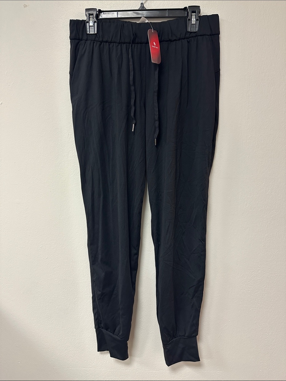 Women’s Soft, Black Jogger Pants with Drawstring